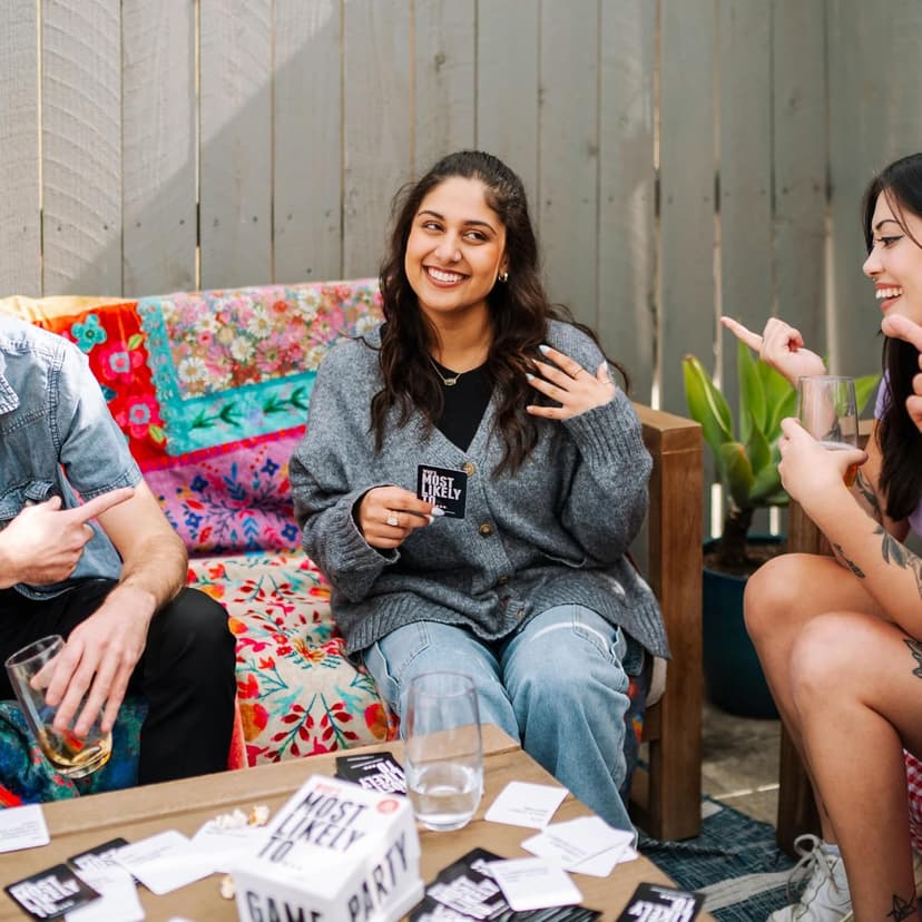 DSS Games Who's Most Likely to...Kinda Clean Family Edition [A Party Game | Great for Adults & Teens | Game Nights & Big Groups | Ages 14+]