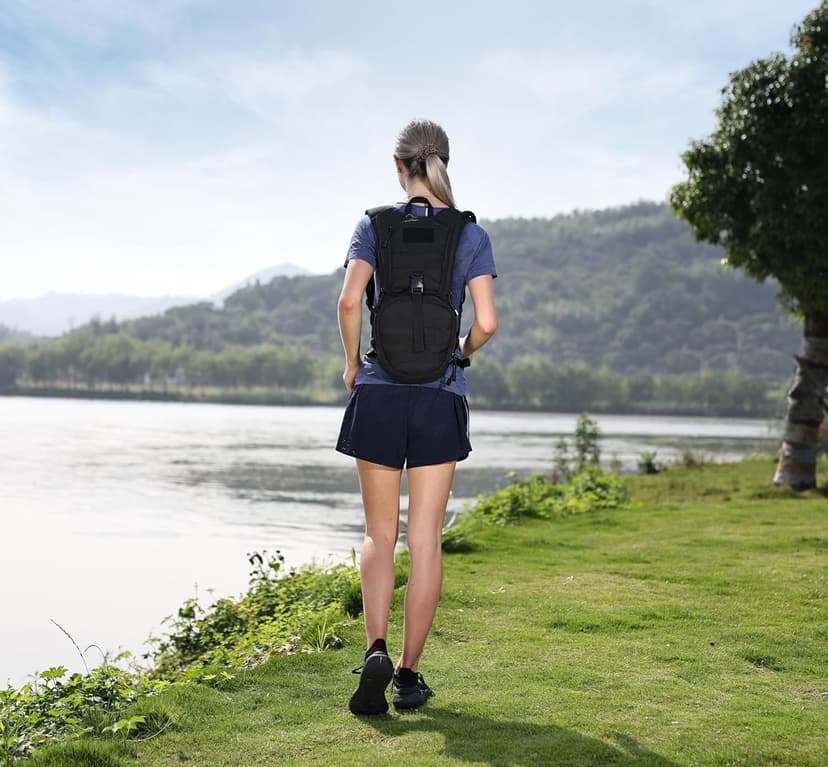 MARCHWAY Tactical Molle Hydration Pack Backpack with 3L TPU Water Bladder, Military Daypack for Cycling, Hiking, Running, Climbing, Hunting, Biking