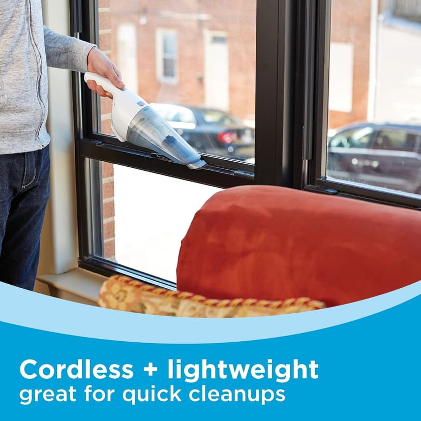 BLACK+DECKER Cordless Lithium Handheld Power Vacuum with Wall Mount Base and Charger, White (HNV220BCZ10FF)