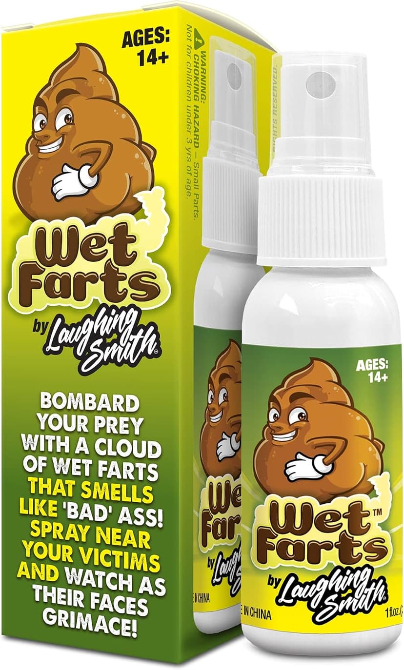 Laughing Smith - Wet Farts - Potent Stink Spray - Extra Strong Stink - Hilarious Gag Gifts & Pranks for Adults or Kids - Prank Stink Stuff - Non Toxic - Smells Like Really 'Bad' Gas B08SGZ81D5