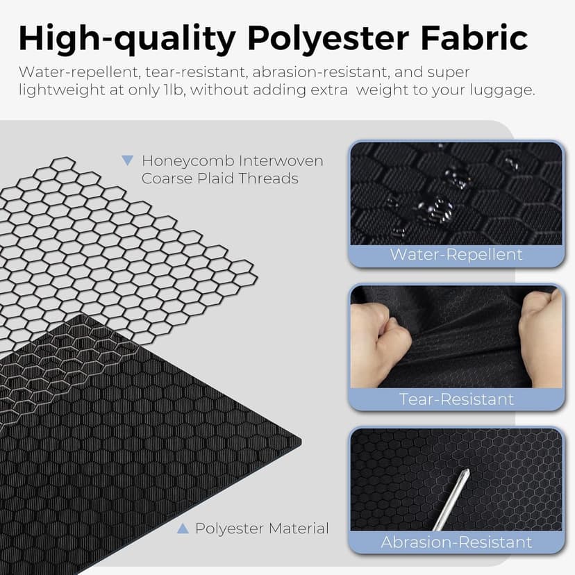 Fmeida 65L Duffle Bag with Shoes Compartment, Foldable Travel Duffel Bags for Men Women, Large Packable Travel Bag Water Repellent & Tear Resistant (Black)