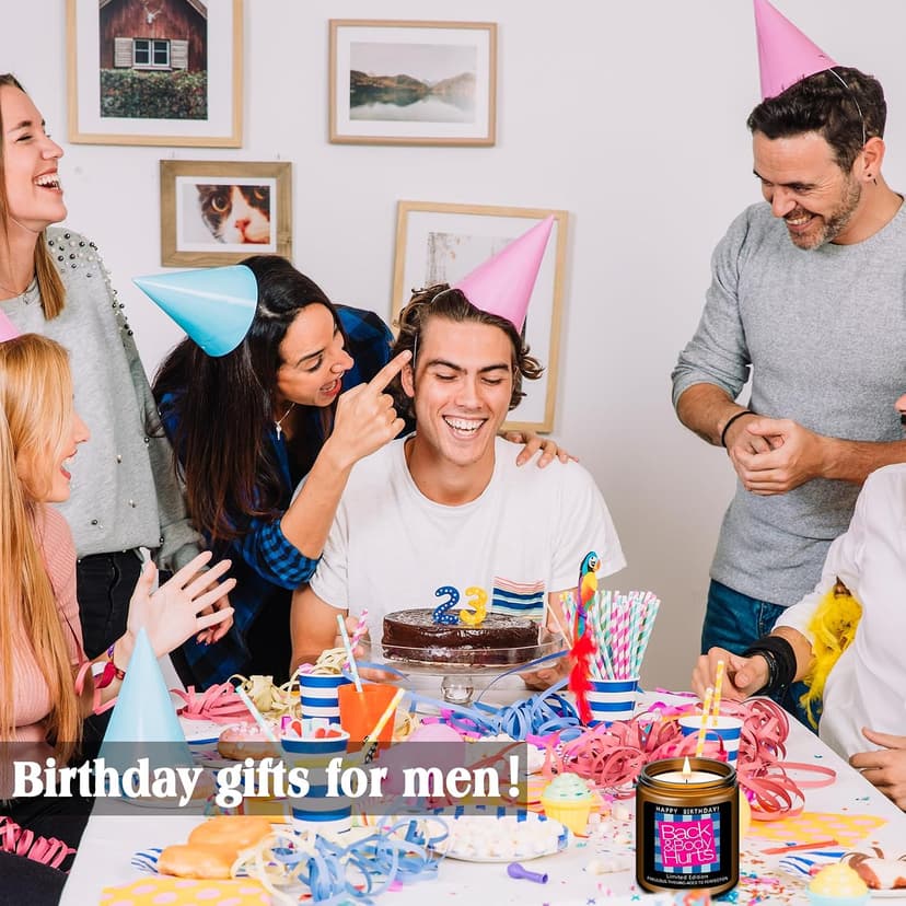 Homsolver Birthday Gifts for Women Men, Happy Birthday Decoration Candles Gift for Her Him, Funny Friendship Mom Dad Sister Friends Wife Husband Present Ideas - Lavender Scented Candle B0GR469HKF