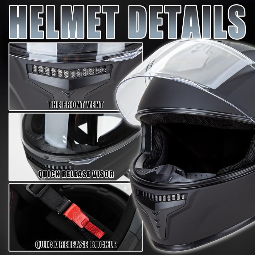 Cartman DOT Approved Motorcycle Helmet - Full Face Helmet