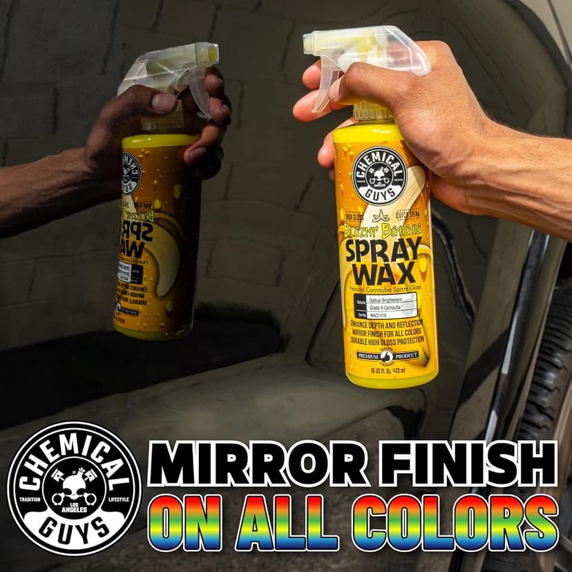 Chemical Guys Spray Wax Blazin' Banana - Carnauba Car Wax Spray for High Gloss Shine and Protection, Safe for Cars, Trucks, SUVs, RVs, and More - 16 oz