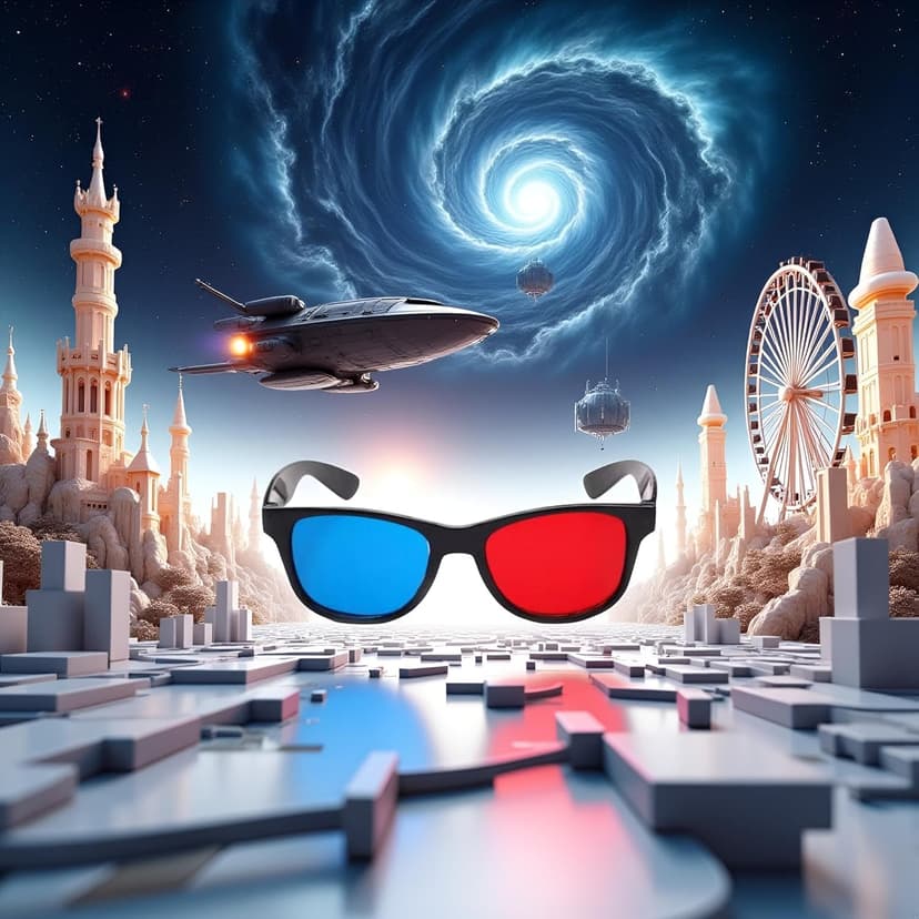 3Pcs Red and Blue 3D Glasses Universal TV Movie Dimensional Video Frame 3D Glasses DVD Game Glass 3D Style Glasses for 3D Movies Games, 3D Viewing Glasses, Televisions and Video