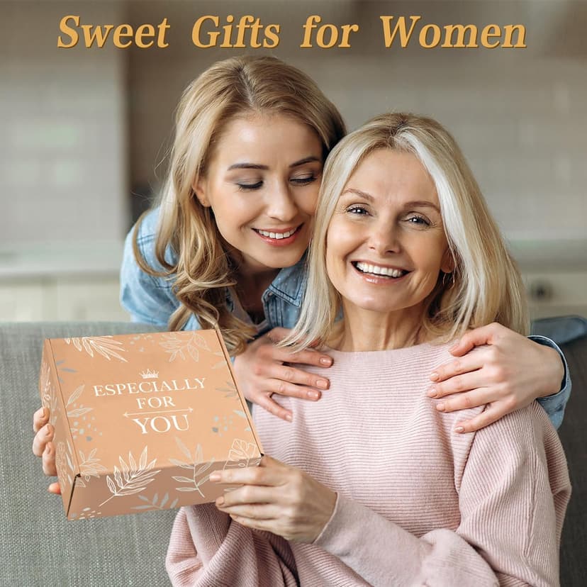50th Birthday Gifts for Women Her, Cool Gifts for 50 Year Old Woman, Fifty Birthday Canvas Tote Bag Glass Cup Candle Gift Basket Ideas Daughter Mom Sister Friend Wife Coworkers