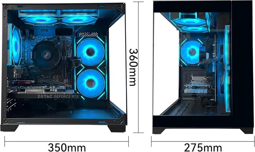 SKYESEV Gaming Desktop Computer PC,AMD Ryzen 5 5600,RTX3050 6GB,32GB RAM and 1TB M.2 NVMe PCle,ARGB Fan,WiFi,Game Design Office Console,Sea View Room,Prebuilt Gaming PC Tower