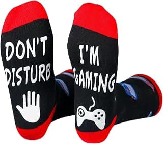 Do Not Disturb I'm Gaming Socks,Men Gifts for Men Teen Boys Dad Him Son Fathers,Valentines Christmas Stocking Stuffers