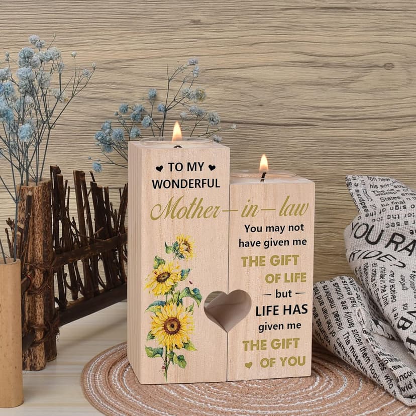 Mother's Day Christmas Birthday Gifts for Mother-In-Law, Mother of the Groom Gifts Mother in Law Gift, Candlestick - Gifts for Mother in Law B0C4JKV1QL