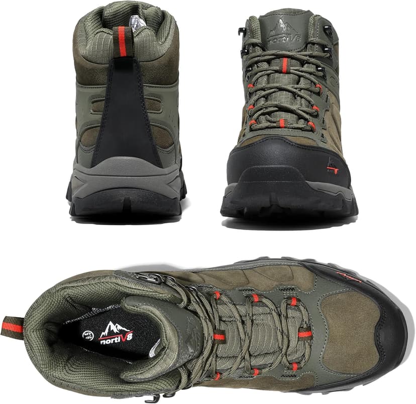 NORTIV 8 Men's Waterproof Hiking Boots Outdoor Mid Trekking Lightweight Mountaineering Shoes Paladin