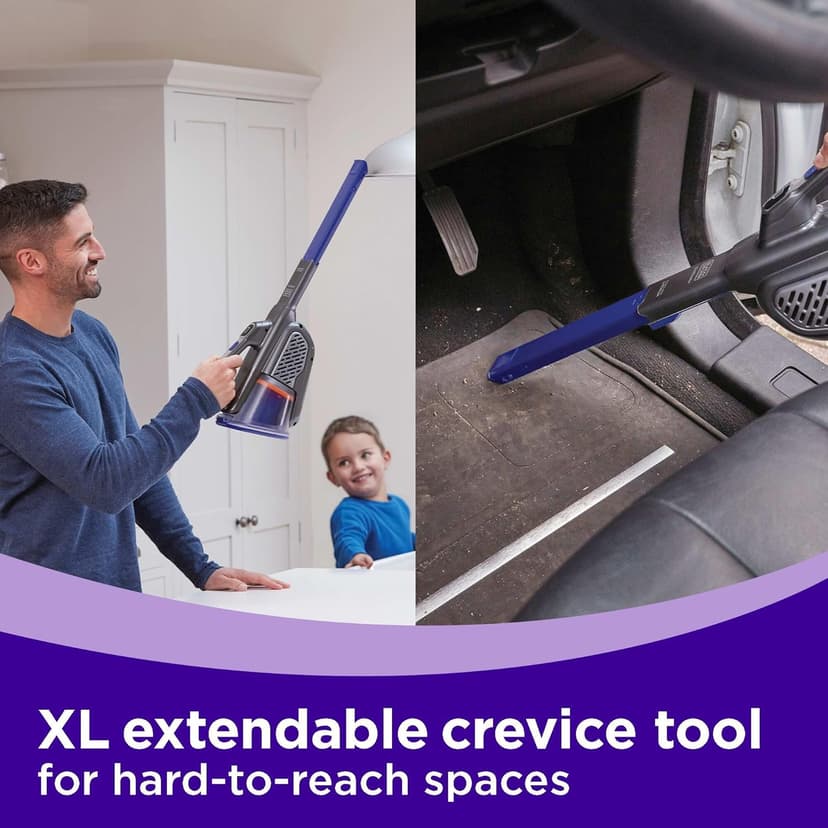 BLACK+DECKER dust buster Handheld Vacuum Cordless, Pet Hair Vacuum, Portable for Home and Car with Pet Brush, Rechargeable, Powerful Suction, Washable Bowl Filter,furbuster AdvancedClean (HHVK515JP07)