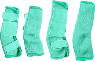 Gallopoff Fly Boots for Horses Set of 4, Non-Slip Horse Fly Boots, Comfy Airflow Mesh, No More Stomping & Horsefly Nuisance Green Full