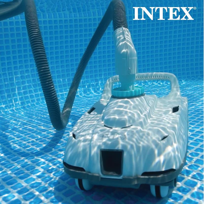 INTEX 28006E ZX100 Pressure-Side Above Ground Automatic Pool Cleaner: For Bigger Pools – Cleans Pool Floor – Removes Debris – Removable Filter Tray – 21ft Tangle Free Hose