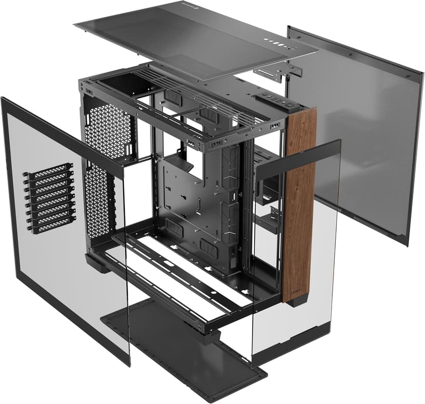 Antec C8 Wood, Fans not Included, Wooden Front Panel, Dual-Chamber Layout, Type-C, 360mm Radiator Support, Seamless TG Front & Side Panels, RTX 40 Compatible, Full-Tower E-ATX PC Case
