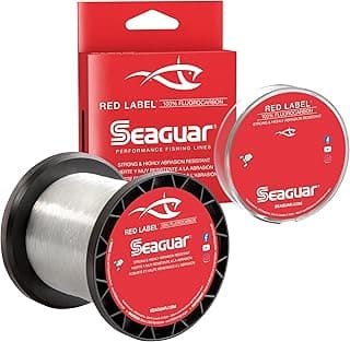 Seaguar Red Label Fishing Line for Power Baits & Heavy-Duty Applications, Freshwater, 100% Fluorocarbon, Clear, Multiple Sizes
