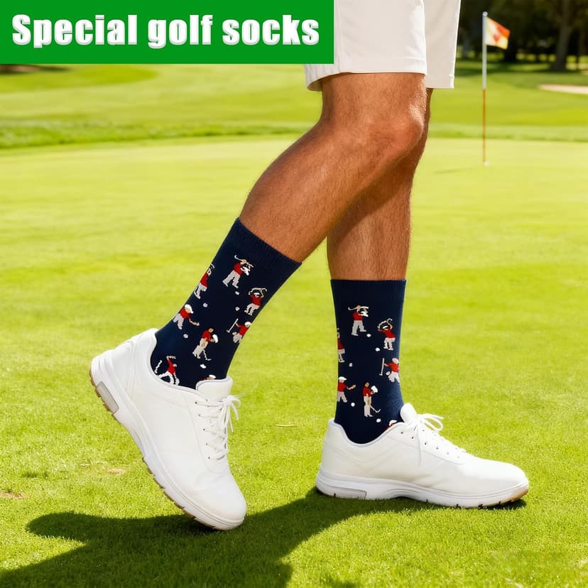 Anniversary Christmas Valentines Gifts for Husband Dad Stepdad, Stocking Stuffers for Men Him Golfer,Golf Accessories for Men Funny Golf Socks for Men Dad,Christmas Birthday Gift From Daughter Wife Son B0FT7NQZ1S