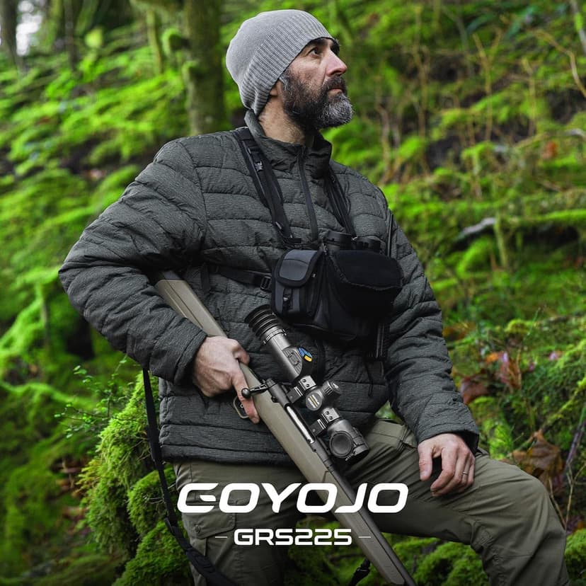 GOYOJO GRS Series Thermal Riflescope for Hunting, 256X192 High Resolution Thermal Imaging Scope with 50Hz High Sensitivity Optics IR Night Vision Rifle Scope, Rangefinding & Ballistic Assistance, RAV