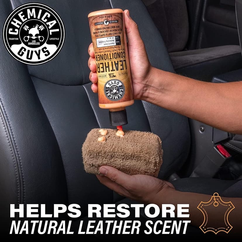 Chemical Guys Leather Conditioner, Vintage Series - Conditions, Nourishes, and Protects Natural, Synthetic, and Faux Leather Seats, Interiors, Apparel & Accessories, 16 fl oz