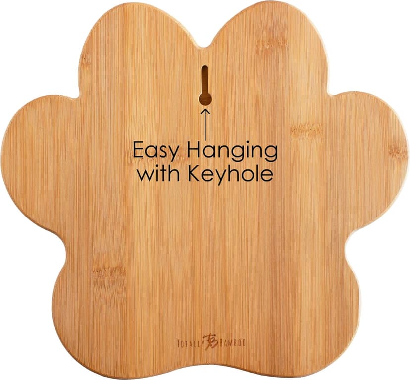 Totally Bamboo Paw Shaped Bamboo Wood Cutting Board and Charcuterie Board, Great Gift for Dog and Cat Lovers