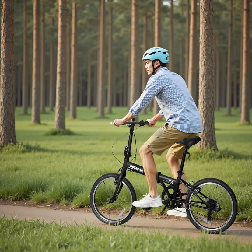 20-inch 7-Speed Folding Bike - Lightweight Aluminum Frame, Adjustable Stem, Easy Foldable Bicycle for Commuting & Storage, Multiple Colors