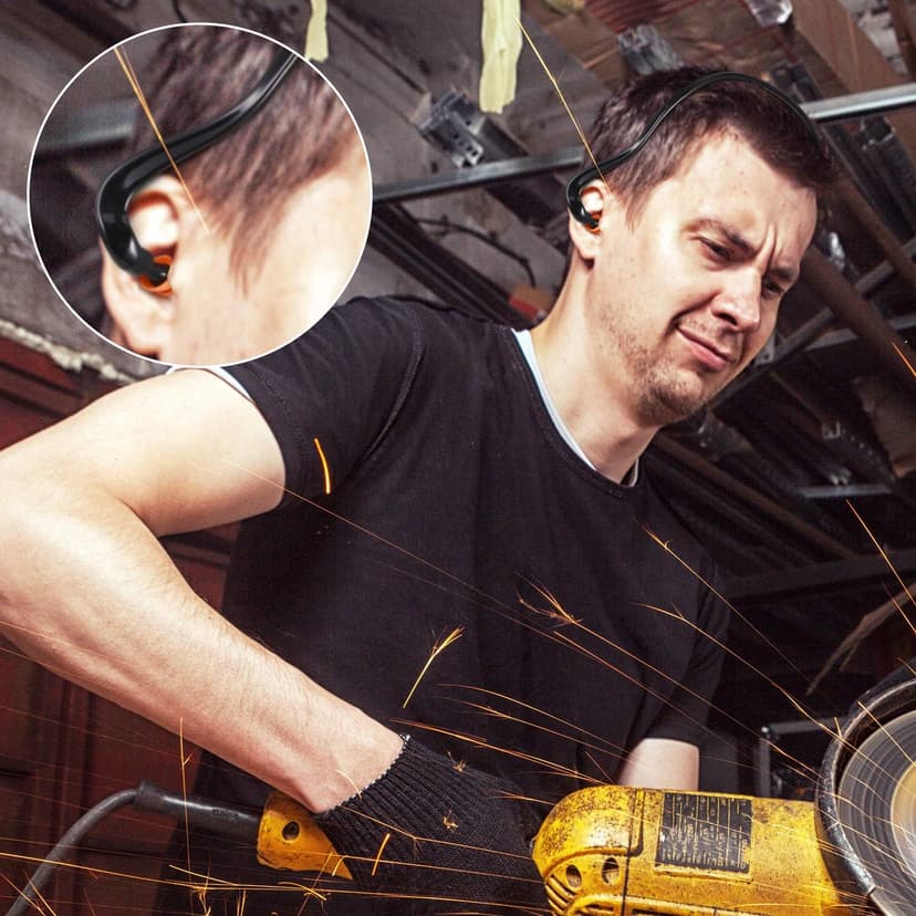 BBTO Banded Earplugs for Shooting Range Band Ear Plugs Lightweight Silicone Earplugs for Hearing Protection, Noise Reduction, Work, Construction, Sleeping, Concerts, Sports Racing(Orange,4 Pcs)