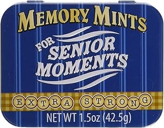 Boston America Gag Gifts Memory Mints, Sugar Candy for Senior Moments Fun Gag Tin