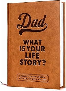 Gifts for Dad from Daughter, Son - Personalized Father's Day Gifts for dad, Husband, Men - Dads Birthday Gift Ideas, Birthday gifts for dads - Dad Story Book to Fill Out, Dads Guided Journal Life Story