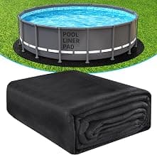 AquaJoyer 15' Round Thicker Heavy Duty Pool Liner Pad for Above Ground Pool, Pool Padding Underlayment for Pool Bottom, Protects Pool Prevents Punctures Weed Barrier Comfortable underfoot