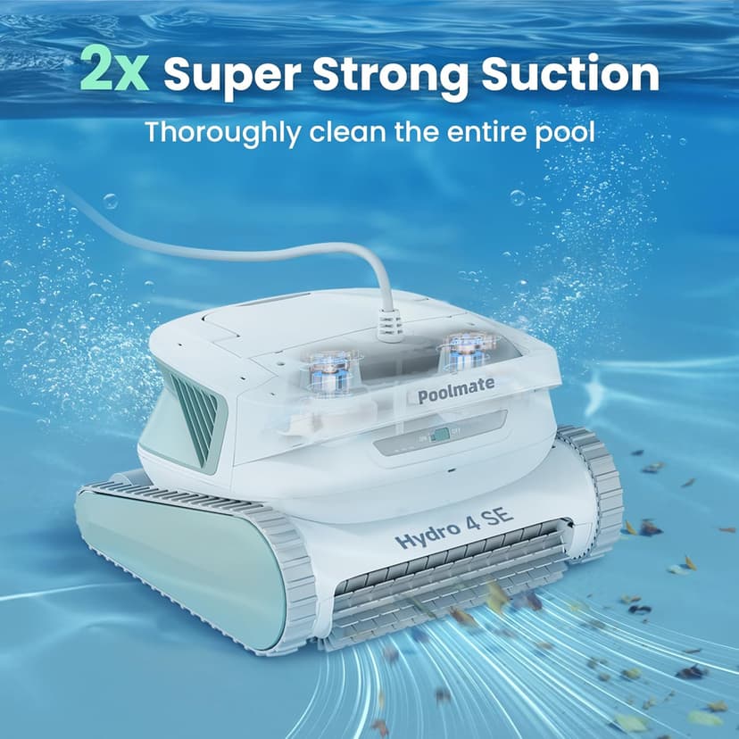 Chasing Hydro 4 SE Pool Vacuum for Inground Pools | Robot Cleaner for Floor, Wall & Waterline | Always Cleaning, Never Charging | 40ft Cord | 4.1L Filter Basket for Inground & Above Ground Pools