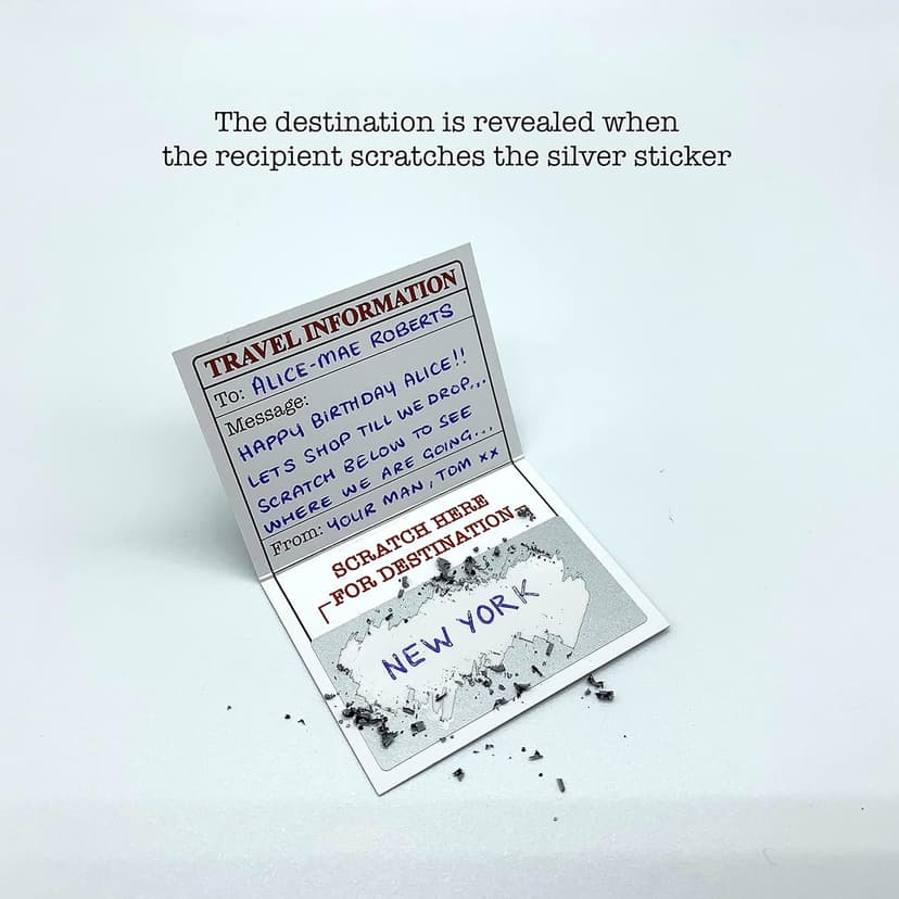 Surprise Mini Suitcase & USA Pretend Passport Reveal Gift: YOU WRITE the Secret Destination, THEY SCRATCH to Reveal! Surprise Vacation Reveal for Birthdays, Anniversaries, Valentines & Family Trips B0C4V64PJF