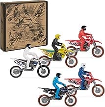 Supercross, Authentic 5-Pack of 1:24 Scale Die-Cast Motorcycles with Rider Figure, Toy Moto Bike for Kids and Collectors Ages 3 and up