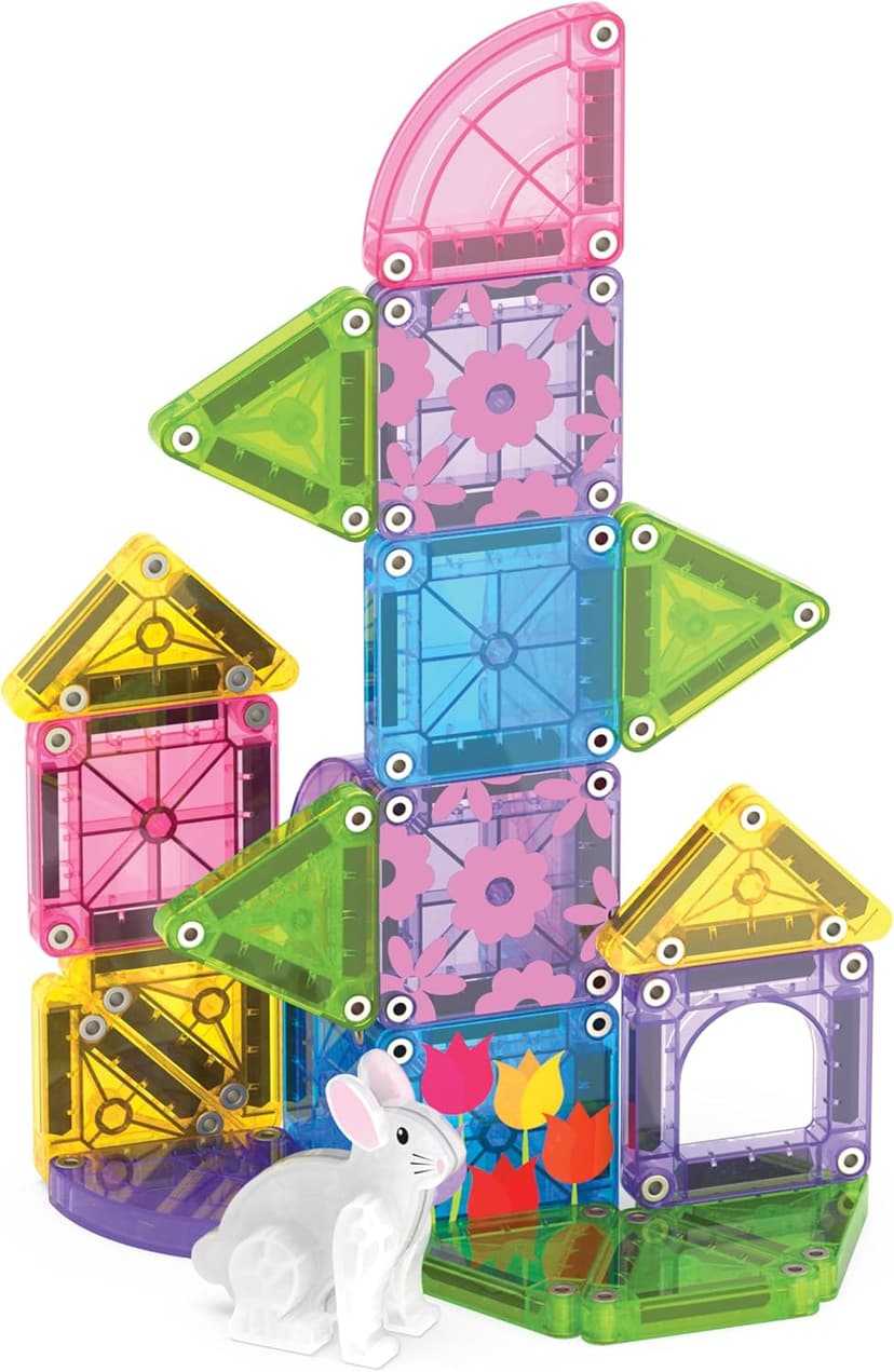 MAGNA-TILES microMAGS 24-Piece Spring Garden Travel Set, The Original Magnetic Building Brand B0FVZM245Y