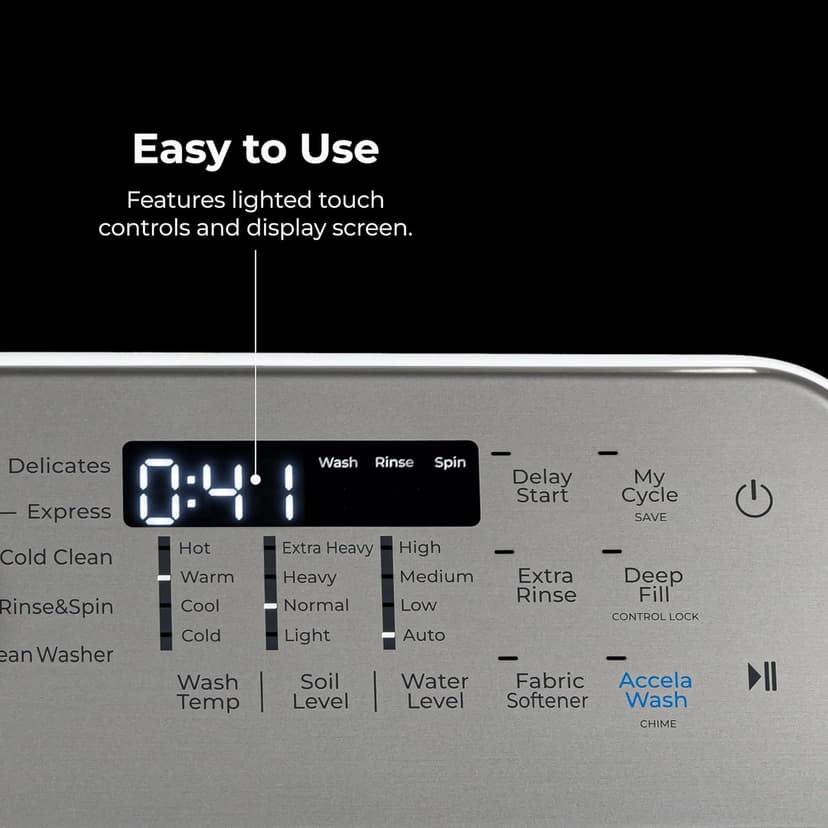 Kenmore 4.5 cu. ft. Top Load Washer with Triple Action Impeller for Tough Dirt & Stains - Reduce Laundry Time with Accela Wash & Express Wash - LED - White