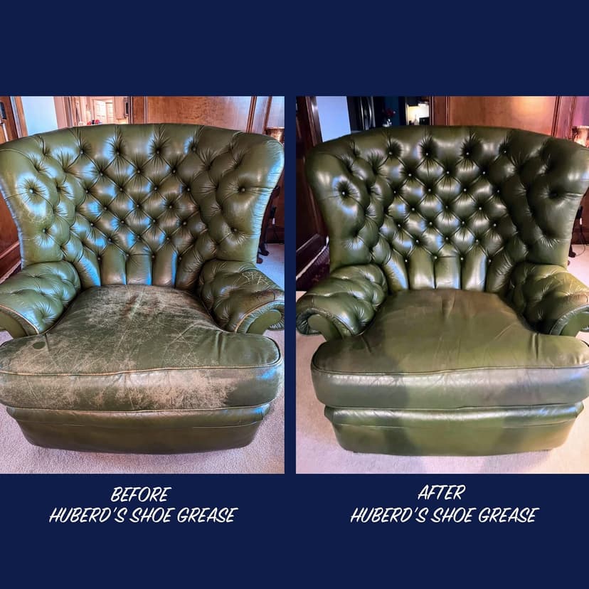 Huberd Shoe Grease Co. Huberd’s Shoe Grease (7.5oz) - Leather Conditioner and waterproofer Since 1921. Waterproofs, softens and Conditions Boots, Shoes, Bags, Belts, Jackets, car Seats, Gloves, Furniture, Saddles and tack.