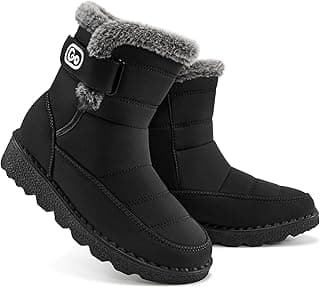 Ablanczoom Womens Winter Snow Boots With Warm Fur Lining Comfortable Booties Non Slip Waterproof Outdoor Shoes