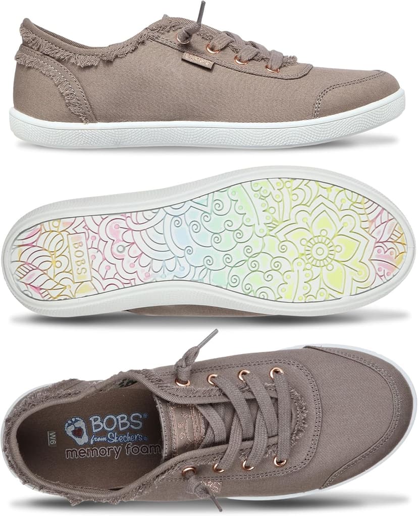 Skechers Women's Bobs B Cute Sneaker – Memory Foam, Flexible Outsole, Lightweight Vegan Shoes