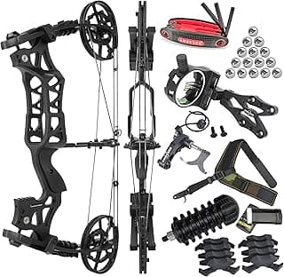 Compound Bow Dual-use for Arrows and Steel Ball,Hunting Bows,40-70lbs Adjustable,Short-Axis Compound Bow Set for Archery Outdoor Hunting Target Shooting Bow Fishing