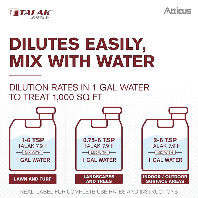 Atticus Talak 7.9 F Bifenthrin Insecticide Concentrate (96 oz) – Indoor and Outdoor Insect Control