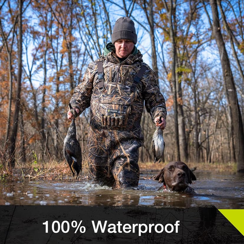 TIDEWE Hunting Waders with Boot Hanger & 600G Insulation, Waterproof Cleated Neoprene Bootfoot Fishing Chest Waders