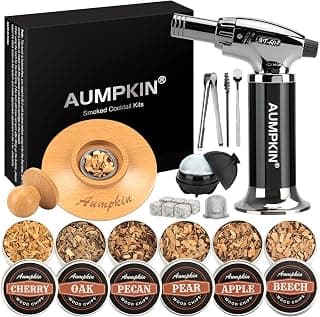 Cocktail Smoker Kit with Torch – 6 Flavors Wood Chips – Bourbon, Whiskey Smoker Infuser Kit, Old Fashioned Drink Smoker Kit, Birthday Bourbon Whiskey Gifts for Men, Dad, Husband (Without Butane) B0BX5YMDDL