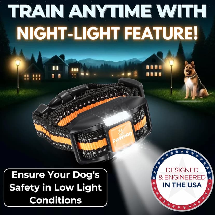 Dog Shock Collar with Remote, Unmatched 4-Mile Range, Night-Light Mode, Training Guide Included, 124 Training Levels & 4 Modes, Beep Vibration Shock, Waterproof Rechargeable, Fits All Dogs (1 Collar)