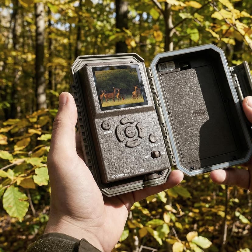 P70 (Non-Cellular,Non-WiFi) Trail Camera, 64MP 1296p, Game Cameras with No-Glow IR Night Vision, Motion Activated, Waterproof for Wildlife Deer Cams, Hunting