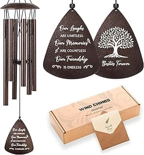 Soopau Gifts for Best Friend Women Men, 32" Bronze Wind Chimes Friendship Gifts for Women, Bestie Gift for Woman, Gift Ideas for Bestfriend B0DRK4BQSQ