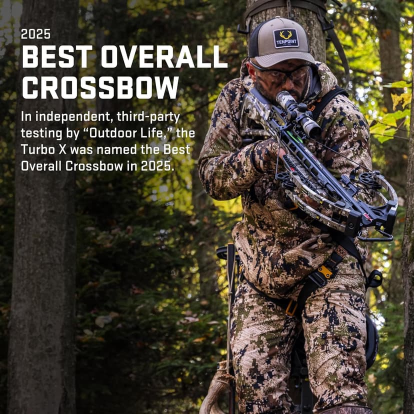 TenPoint Turbo X Crossbow - 415 FPS - Equipped with 100-Yard RangeMaster Scope, ACUslide Cocking & De-Cocking System + S2 Trigger