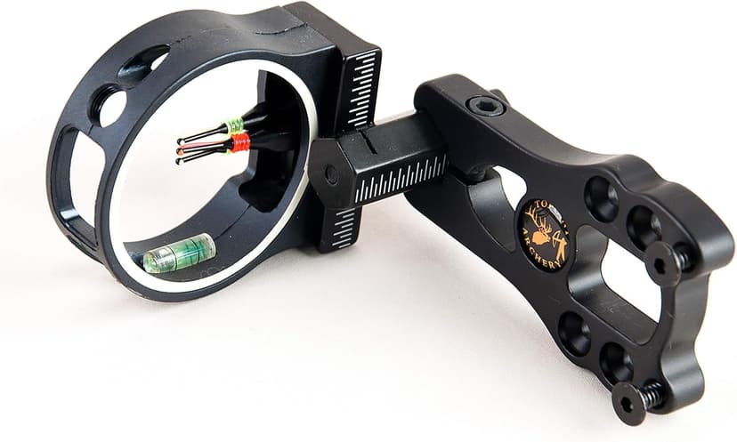 TOPOINT ARCHERY 3 Pin Bow Sight - Fiber, Brass Pin, Aluminum Machined - Right and Left Handed
