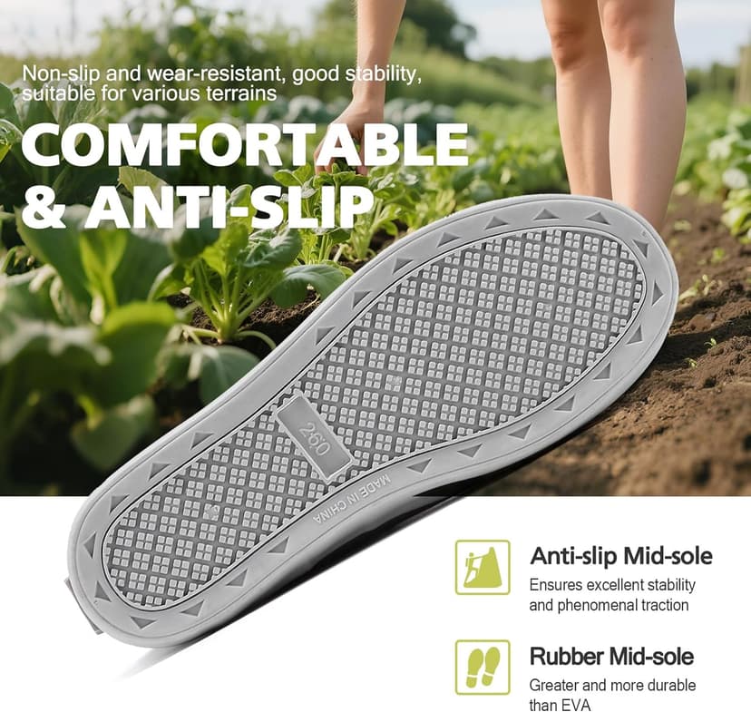 CKWLXQY Women's Deck Boots, Waterproof Ankle Rain Boots with Anti-Slip Traction, Rubber Garden & Fishing Boots for Boating, Camping, Farming & Outdoor Work