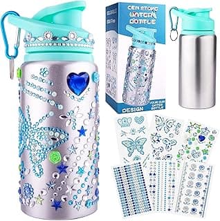 Gifts for Girls, Decorate Create Your Own Water Bottle Kits for Girls, Fun DIY Arts and Crafts Kits Supplies Toys for Kids Ages 4-6-8-10-12, Birthday Gifts Ideas for Girls Back to School Christmas