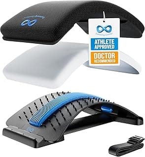Everlasting Comfort Lumbar Support Board Back Stretcher for Lower Pain Relief - Adjustable Spine Decompression with 88 Acupressure Nodes - Back Cracking Device with Chair Strap for Posture Correction