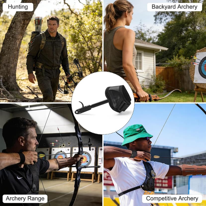 Archery Bow Release, Professional Wrist Strap Releases Aid for Compound Bow Trigger 360° Adjustable Aids for Hunting Shooting, Fits Both Youth and Adult, Left or Right Hand