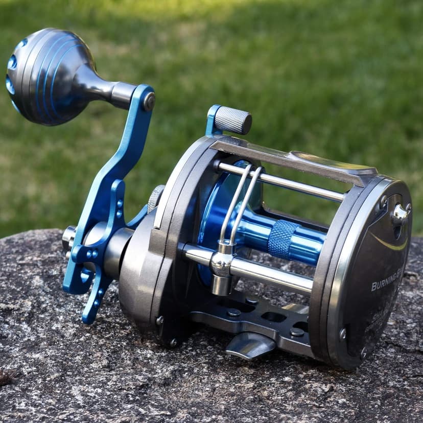 Sougayilang Line Counter Trolling Reel Conventional Level Wind Fishing Reel